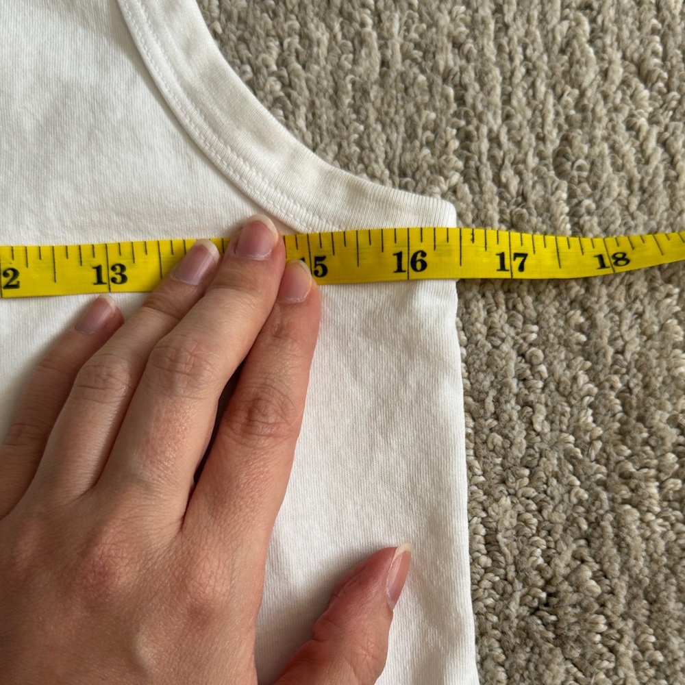 American Giant White Sleeveless Muscle Tank Top 100% Cotton USA Thick Size XS - Picture 3 of 5